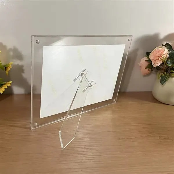 Transparent Display Acrylic Picture Frame with Stand "