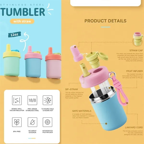 12 OZ Stainless Steel Water Bottle