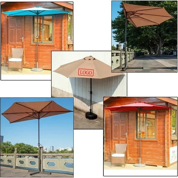 Outdoor Half Round Patio Umbrella