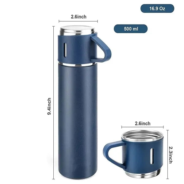 Stainless Steel Thermo Vacuum Insulated Bottle with Cup