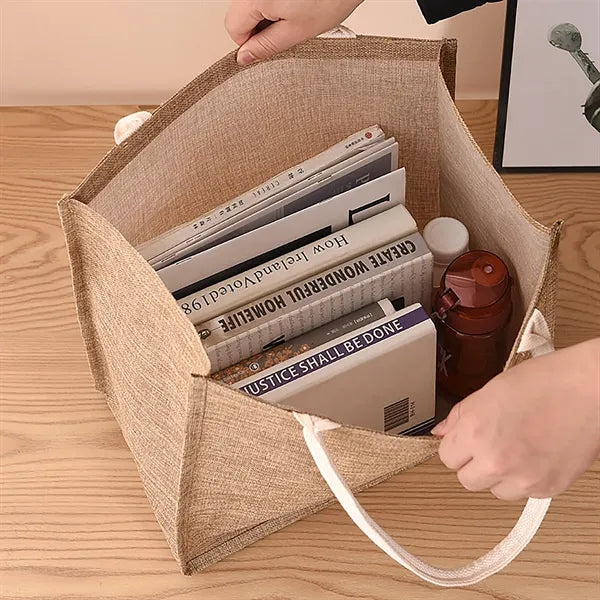 Jute Tote Beach Bag