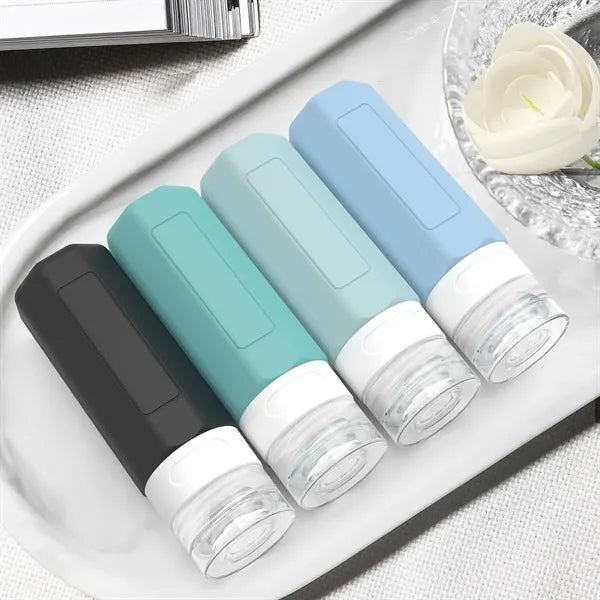 3oz Portable Leak Proof SiliconeTravel Bottle For Toiletries