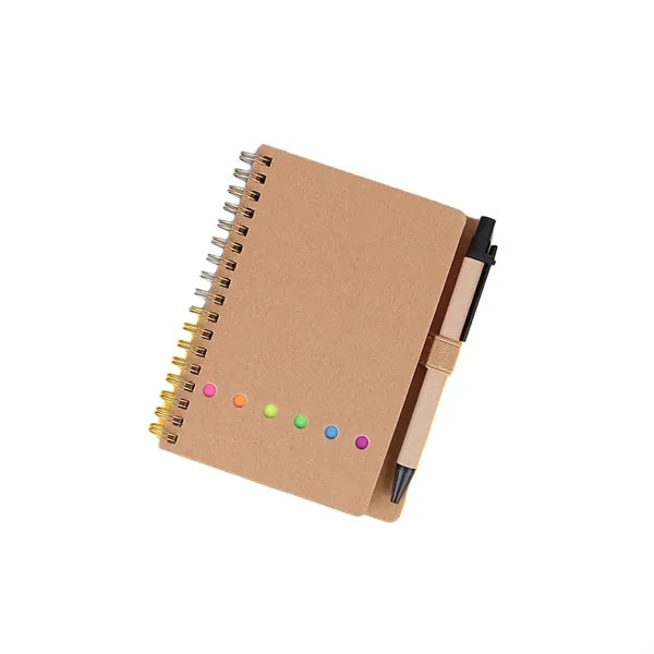 Notebook With Pen And Sticky Notes