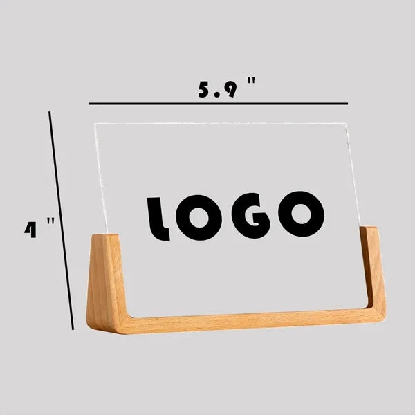 Acrylic U-Shaped Solid Wood Photo Frame