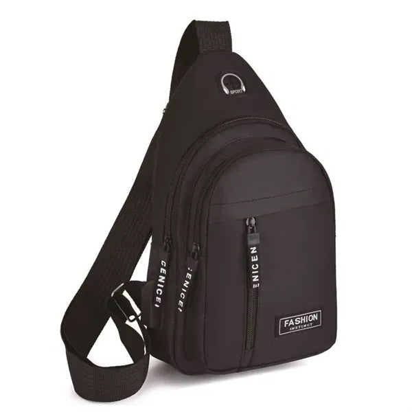 USB Charging Sling Bag Crossbody One Shoulder Backpack