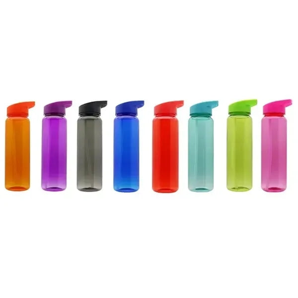Portable Translucent Water Bottle with Flip Straw - Sporty H