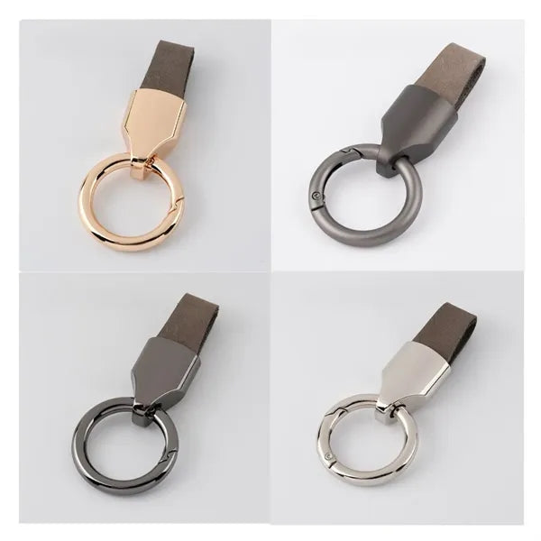 Cowhide Car Keychain