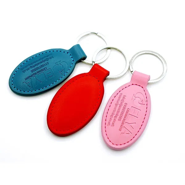 Multicolor Hotel Promotion Customized Leather Key Chain