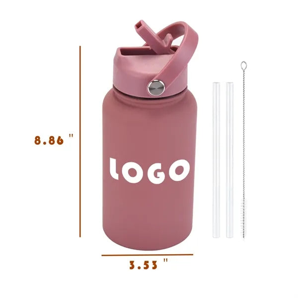 22oz Handle Stainless Steel Straw Thermos Cup