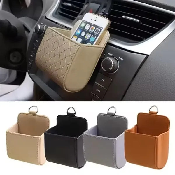 Air Vent Organizer Phone Holder Car Storage Pouch Bag Box