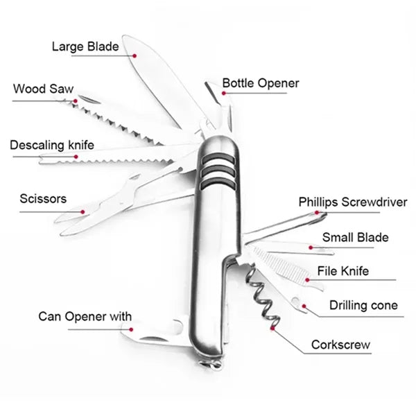 11-in-1 outdoor pocket multifunctional Swiss Knifes