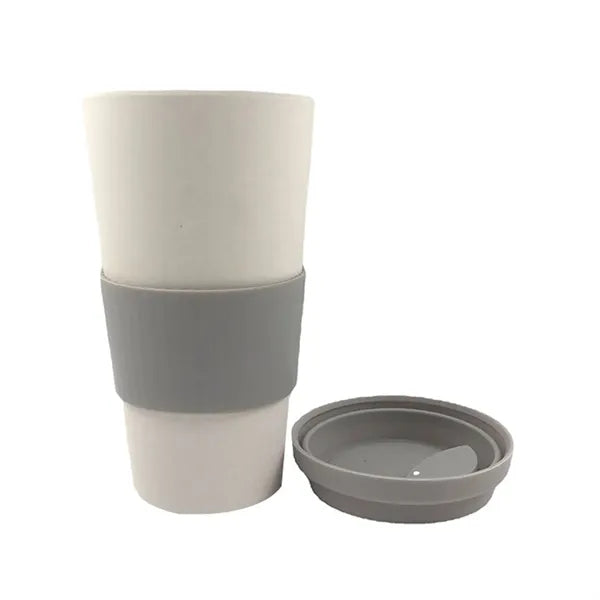 Bamboo Fiber Eco-Friendly Coffee Cups With Silicone Sleeves