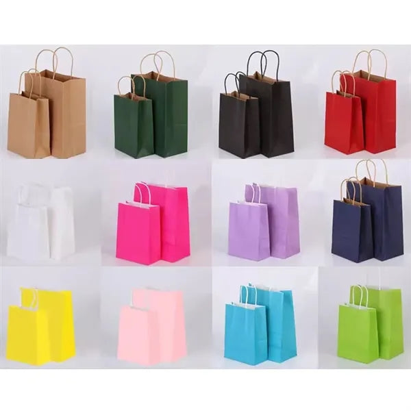 Large Kraft Paper Shopping Grocery Bags with Handles
