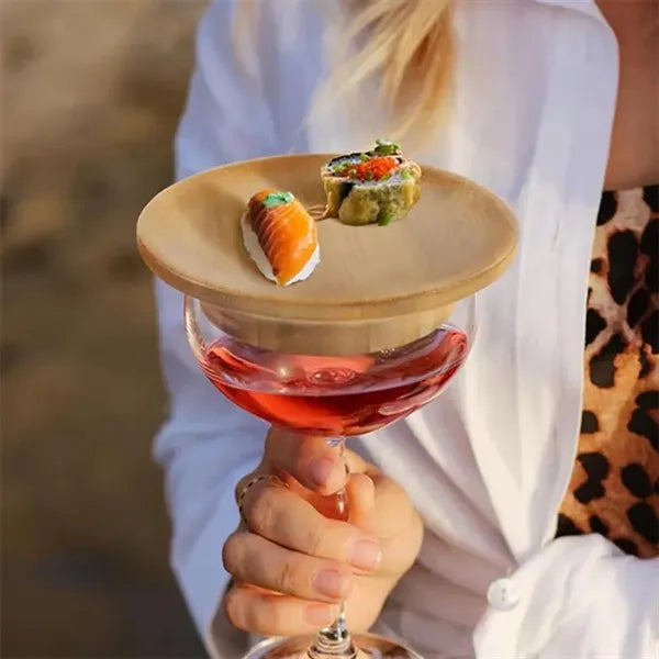 Wine Glass Charcuterie Bamboo Topper