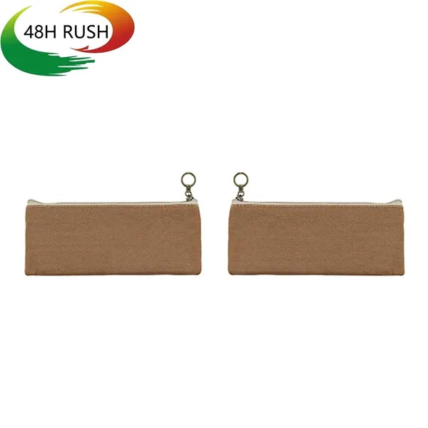Pure Color Zip Cotton Pen Case