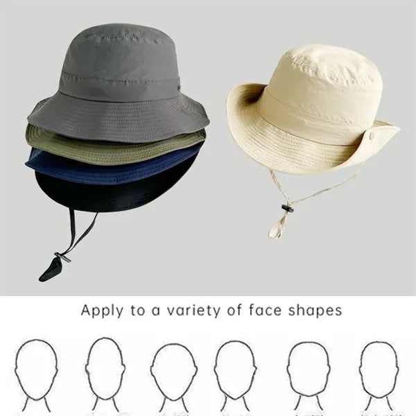 Outdoor Protection String Brim Sun Camping Summer Bucket Hat