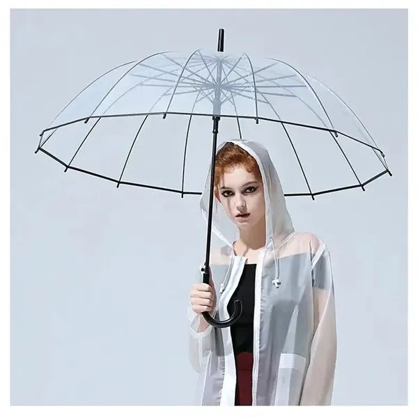 Long-handled Transparent Umbrella