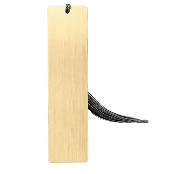 Brass Rectangle Bookmark with Tassel
