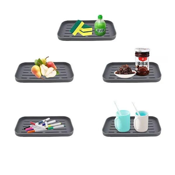 Kitchen Sink Organizer Silicone Tray