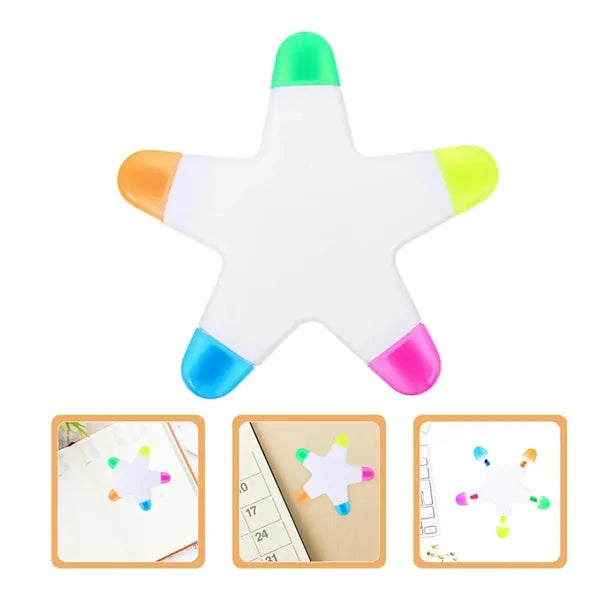 Five-Color Star Highlighter Marker Pen
