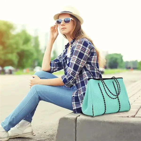 Neon Women Fashion Neoprene Beach Bag