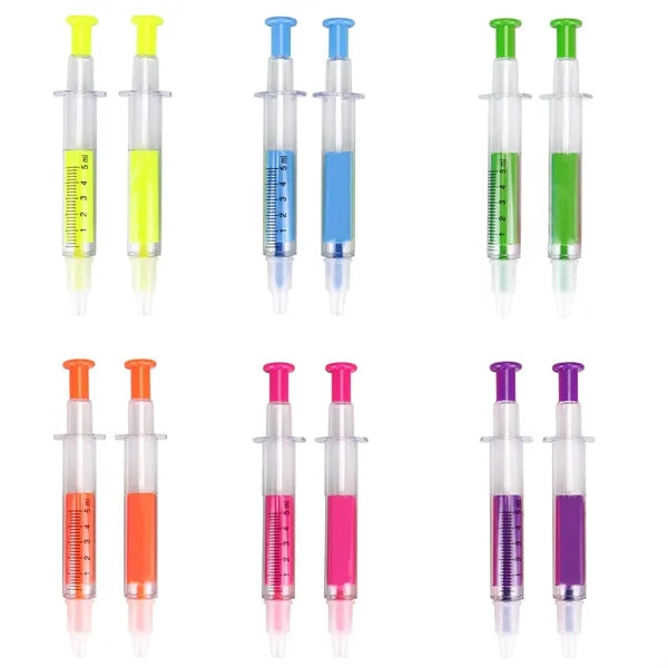 2 IN 1 Syringe Pen With Highlighter