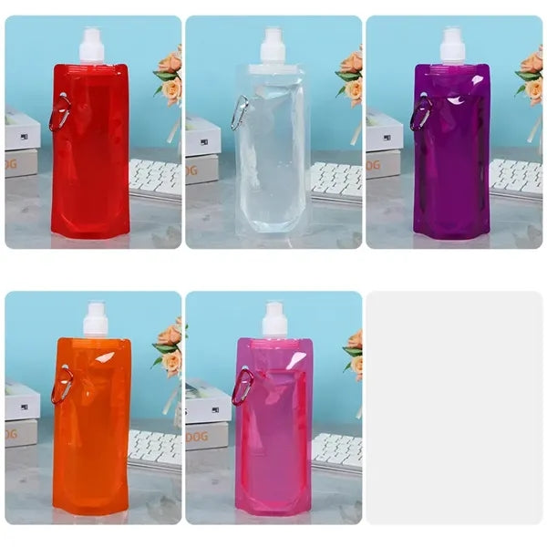 Flex Foldable 16oz Water Bottle With Carabiner