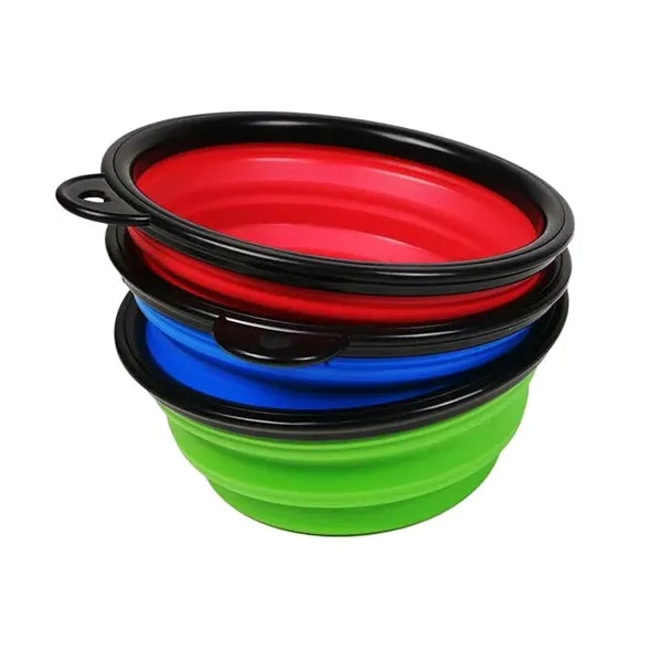 12oz Silicone Collapsible Pet Bowl With Carabiner
