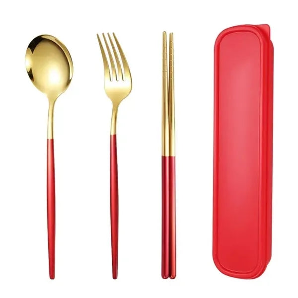 3-Piece Travel Utensils With Case