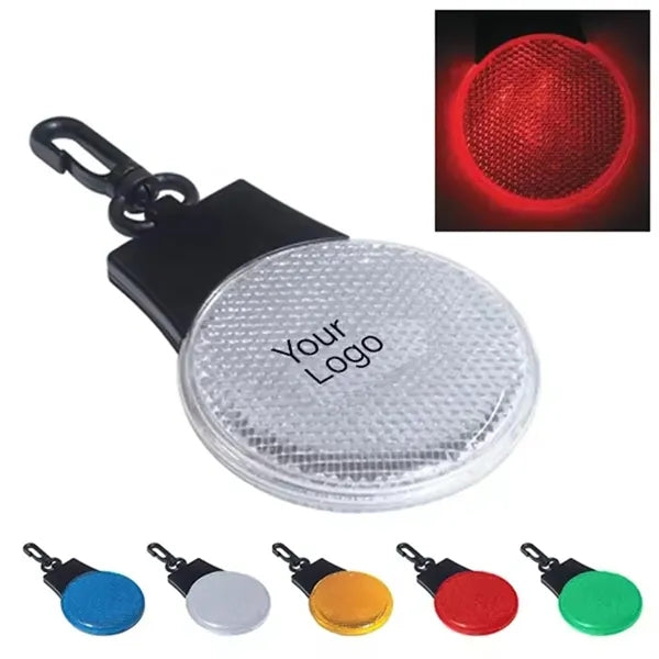 Cycling Safety Warning Led Reflector Keychain For Backpack