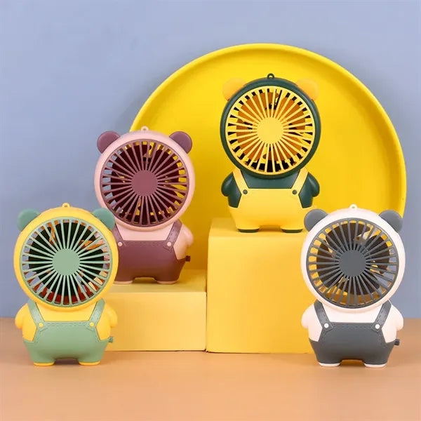 Mini ABS Desk USB Rechargeable Cartoon Personal Cooling Fan