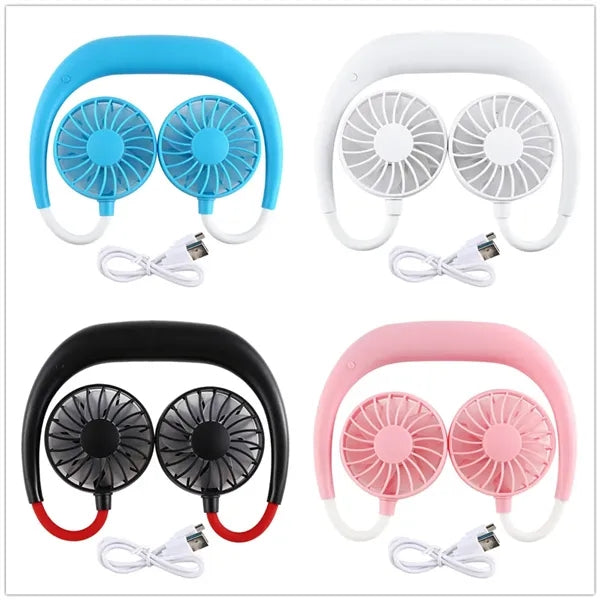 1200mAh Portable Mini USB Hanging Neck Fan Rechargeable