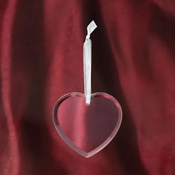Heart Shape Glass Ornaments