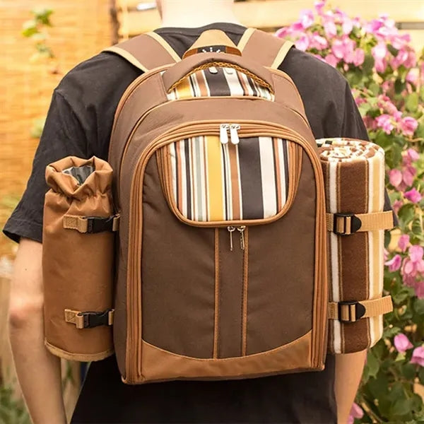 Picnic Basket Backpack For 4 Person