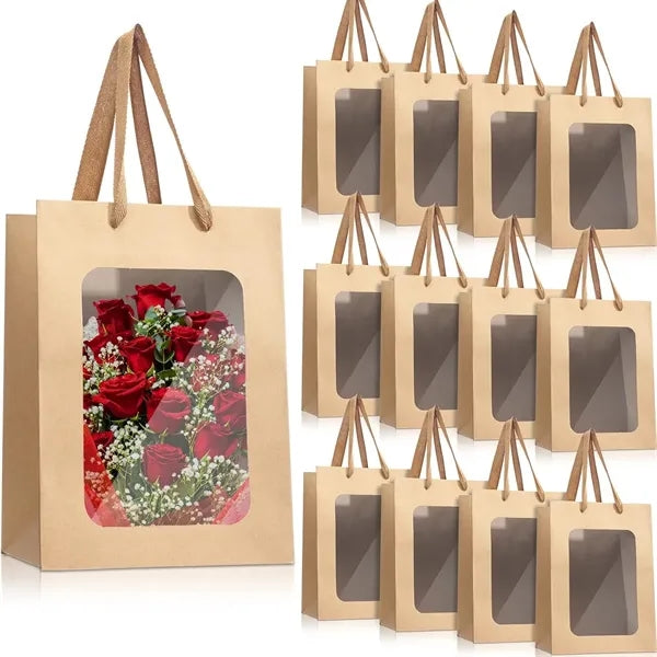 Clear Window Bags for Gifts 7x5x10"