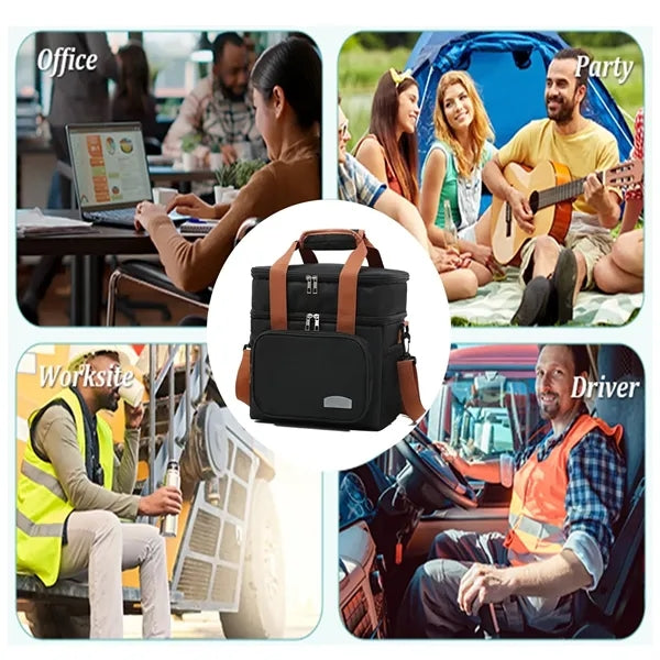 Insulated Leakproof Lunch Cooler Tote Bag