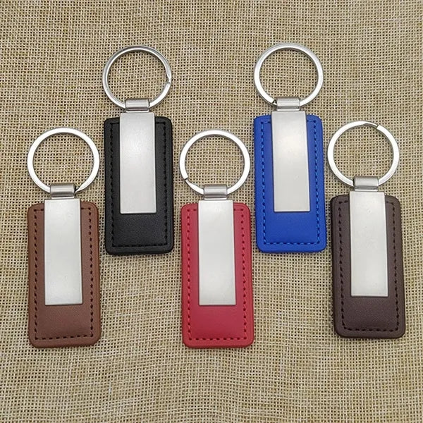 Engraved Metal Leather Key Custom KeyChains