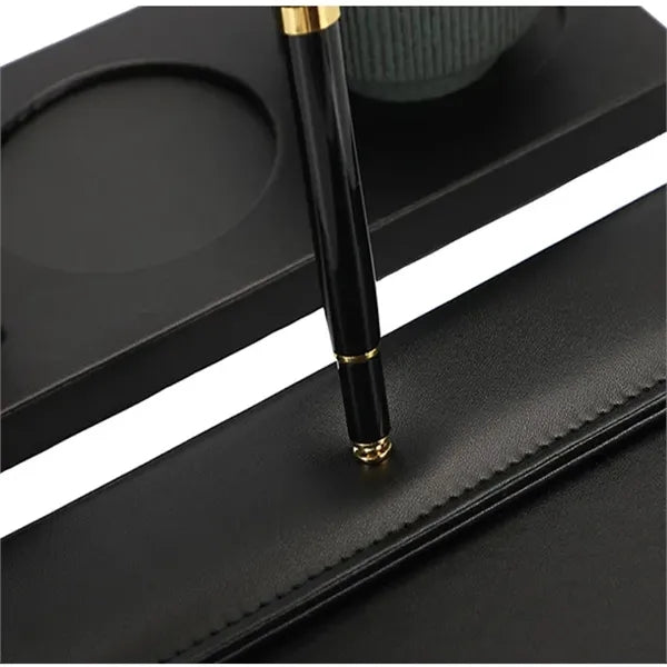 Leather Magnetic business Clipboard with Pen Slot A4
