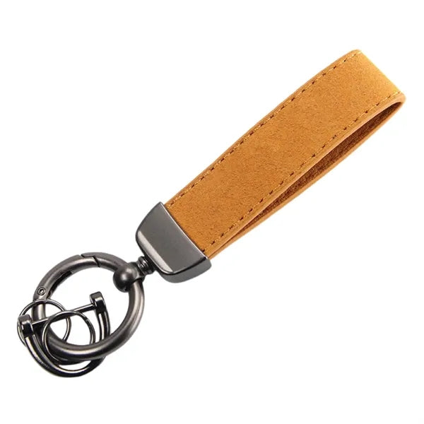 Universal Durable Leather 360 Degree Rotatable Keychain