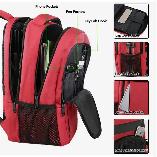 Travel Laptop Backpack Fits 15.6 Inch Notebook