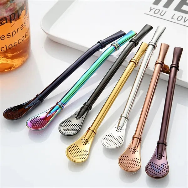 Stainless Steel Straw Spoon