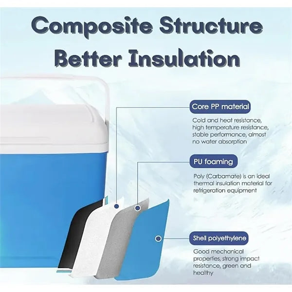 5-Quart Portable Insulated Hard Cooler Box Travel Ice Chest