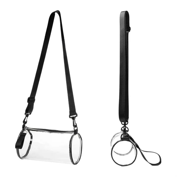 Clear Cylindrical Crossbody Bag