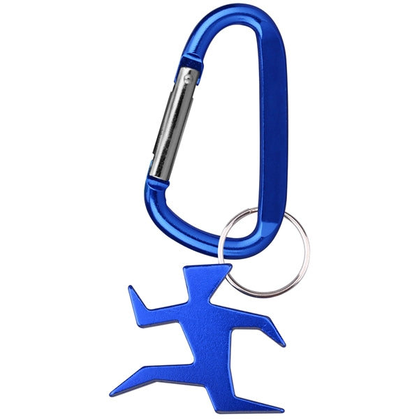Runner Shape Bottle Opener and Carabiner