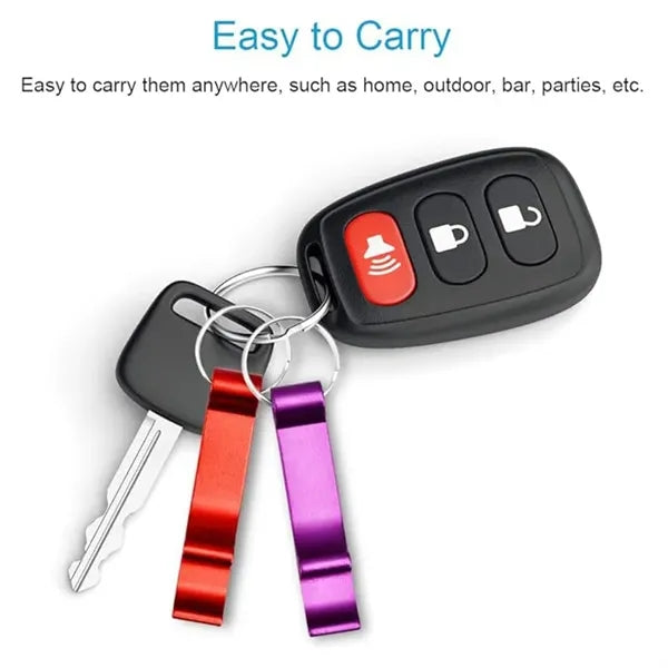 Mini Aluminum Alloy Matte Finish Beer Bottle Opener Keychain