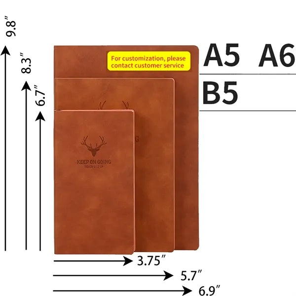 PU Leather Vintage Travel Lined Writing Notebook