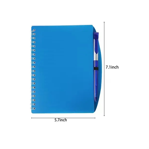 Wave Spiral Notebook and Pen