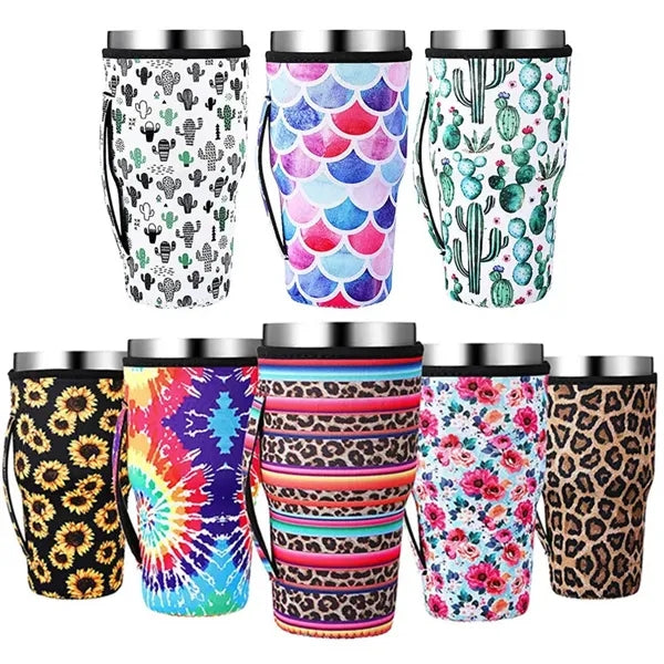 32oz Neoprene Tumbler Cup Holder Insulated Sleeve w/Handle