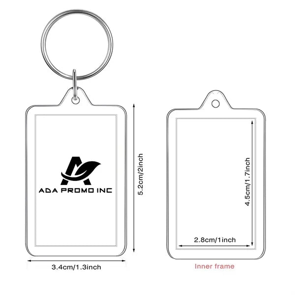 Clear Photo Insert Keychain: Customizable Memory On-The-Go
