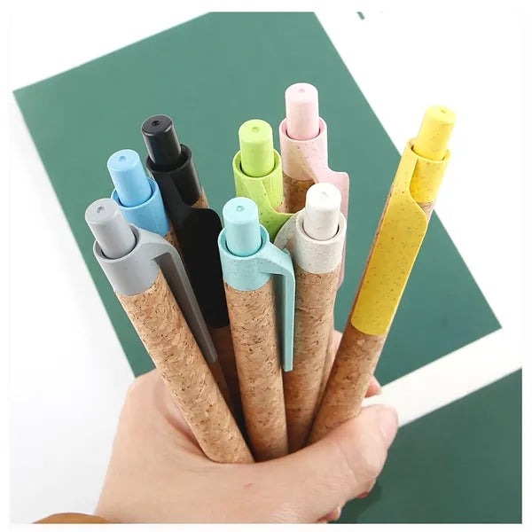 Wheat Straw Cork Retractable Ballpoint